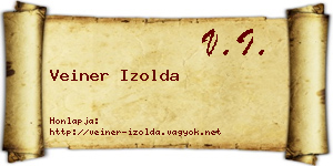 Veiner Izolda névjegykártya